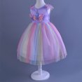 thumbnail image 3 of HAWEE Robe Licorne pour Filles Costume Licorne Concours Princesse Robe de Fête Longue Robe de Mariée pour Filles 3-12 Ans, 3 of 6