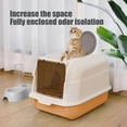 thumbnail image 4 of Cat Litter Box Enclosed Litter Box for Cats Large Covered Toilet Tray with Shovel for SplashProof Use Litter Box with Lid, 4 of 6