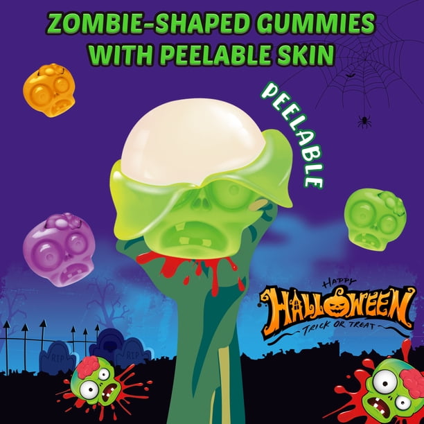 Peelerz Gummy Zombie Orange & Grape & Apple Mixed Flavor Peelable