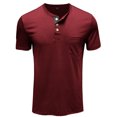 thumbnail image 3 of Matoen Homme T-Shirt Blouse Basique Uni Uni à Manches Courtes Musclé Robuste Haut, 3 of 5