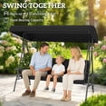 thumbnail image 4 of Outsunny 3-Seat Patio Swing Chair with Adjustable Canopy and Side Tray, 4 of 10