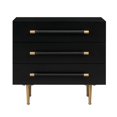 thumbnail image 2 of Table de Nuit en Bois d'Acacia Noir Trident, 2 of 8