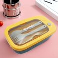 thumbnail image 1 of Oleegame 1PC Bathtub Drain Stopper Box Compartment Japanese Lunch Box With Spoon And Fork 2 Tier Stackable Lunch Containers For Kids And Adults Blue, 1 of 5