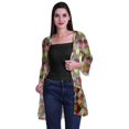 thumbnail image 2 of Moomaya Printed Georgette Shrug Ruffled Back Drop Hem Beach Cover Up For Women, 2 of 5