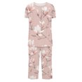 thumbnail image 3 of Rbaofujie Pyjama pour Femmes Femmes Décontracté Col Rond Manches Courtes Blouse Pantalon Mode Ensemble de Pyjama Pyjama de Noël pour la Famille, 3 of 4