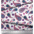 thumbnail image 3 of Soimoi Polyester Crepe Fabric Artistic Paisley Print Fabric by The Yard 52 Inch Wide, 3 of 3
