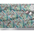 thumbnail image 3 of Soimoi Polyester Crepe Fabric Leaves Artistic Print Sewing Fabric Yard 42 Inch Wide, 3 of 3