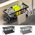 thumbnail image 1 of Iumwxz Kitchen Gadgets Kitchen Sink Rack Storage Rack Cloth Storage Seasoning Rack Non Perforated Faucet Sink Kitchen Utensil Set Gray Metal Festival Gift, 1 of 2