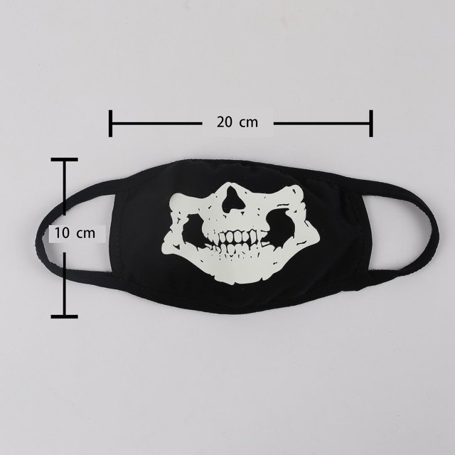 Qian Cotton Print Washable Halloween Adult Luminous Mask-style 4