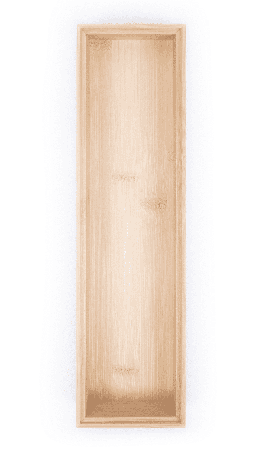 Organisateur de tiroir long en bambou Better Homes & Gardens, 12 x 3.14 x 1.96inch, couleur bambou naturel
