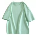 thumbnail image 2 of Gspmoly T-Shirt pour Hommes, Haut Décontracté Uni à Manches Courtes Col Rond Blouses pour Sortir Économies, 2 of 7