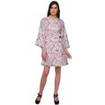 thumbnail image 2 of Moomaya Short Robe For Women Plus Size Printed Cotton Robe Lightweight Nightwear, 2 of 5