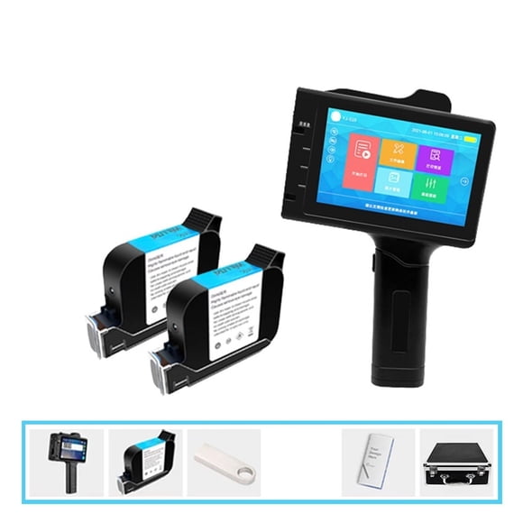 17.5mm Inch Handheld Inkjet Printer Batch Code Serial Number Barcode Qr Code Logo Hand Jet Printer ,Complete Kit