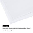 thumbnail image 4 of Unique Bargains EVA Foam Sheets White 2 Inch x 2 Inch 1mm Thick Crafts Foam Sheets 10Pcs, 4 of 6