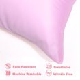 thumbnail image 3 of PiccoCasa 2 Pcs Satin Pillowcase Zippered Silky Sateen, Non-Standard Pink, 3 of 9