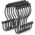 thumbnail image 1 of Shower Curtain Hooks, 12 Pcs Shower Curtain Rings, Stainless Steel Black Shower Curtain Hooks, Shower Curtain Rings Rust Proof, 1 of 6