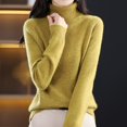 thumbnail image 4 of Liquidation! Lisingtool Chandail à Col Roulé d'Automne pour Femmes, Ample, Grande Taille, Épais, Tricoté, Chandail, Chemise de Base, 4 of 4