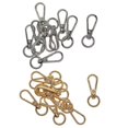 thumbnail image 1 of Baohd 10 Pièces Pivotant Mousqueton Clips Porte-Clés Porte-Clés DIY Argent, 1 of 9