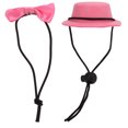 thumbnail image 2 of Ensemble Chapeau et Nœud Papillon, Multi-Usages Réglable Rigide 3 Dimensions Petit Animal de Compagnie Habiller pour les Lapins pour les Hamsters, 2 of 8