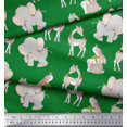 thumbnail image 2 of Soimoi Cotton Poplin Fabric Deer,Elephant & Rabbit Kids Print Fabric by Yard 56 Inch Wide, 2 of 2