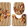 thumbnail image 4 of 3Pcs/set Bathroom Mat Set Anti-Slip Kitchen Bath Mat Carpet Bathroom Toliet Rug Washable Beach Style Baohd, 4 of 4