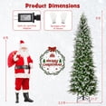 thumbnail image 3 of Gymax 9 FT Pre-Lit Artificial Christmas Tree Snow Flocked Hinged Xmas Tree, 3 of 10
