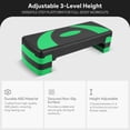 thumbnail image 2 of BalanceFrom Aerobic Step Platform Trainer with Adjustable 3-Level Risers, Black & Green, 2 of 7