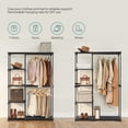 thumbnail image 4 of SONGMICS Portable Closet, Freestanding Closet Organizer, Clothes Rack, 16.9 x 44.1 x 65 Inches, Black URYG24BK, 4 of 5