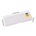 thumbnail image 3 of B Pencil Case Frosted Plastic Fruit Pattern Storage organizer With Large Capacity for Students School Supplies Multifunctional Small Storage Box 7.68 X 2.52 X 0.40 Inches, 3 of 6