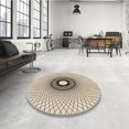thumbnail image 4 of Ahgly Company Tapis d'Intérieur Ronds Transitionnels Bruns Lavables à la Machine, 3 Pieds Rond, 4 of 7