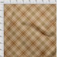 thumbnail image 4 of oneOone Silk Tabby Brown Fabric Check Sewing Material Print Fabric By The Yard 42 Inch Wide, 4 of 5