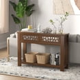 thumbnail image 4 of Gymax 2-tier Console Entryway Table w/ Drawers for Living Room Entrance Rustic Brown, 4 of 10