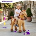 thumbnail image 4 of PonyCycle Kid-Powered Ride-On Horse Toy, No Battery, Hand Brake, Ages 4-7, Light Brown, E436, 4 of 11