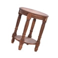 thumbnail image 1 of Langgg Round Rustic Planter Stools Pedestal Riser Wooden Plant Stand Holder For Garden Small Statue Etc. Light Brown 25x20cm, 1 of 6