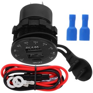 1pc Adaptateur de voiture pratique pour recharger deux ports Modification de voiture Accessoire