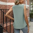 thumbnail image 4 of Dealovy Womens Eyelet Tank Tosps Summer Loose Square Neck Sleeveless Loose Beach Flowy Tunic Tops, 4 of 7