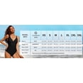 thumbnail image 2 of Charmo Womens V Neck One Piece Swimsuits Ruched Tummy Control Monokini Bathing Suits, 2 of 7