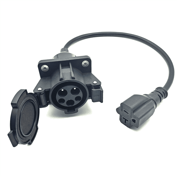 Adaptateur de Chargeur EV avec Câble 0. J1772 vers NEMA 5-15/5-20 pour Vélo Trottinette une Roue Prise US Adaptateur de Chargeur 110V-220V, 1 x Adaptateur de Chargeur EV, Noir