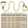 thumbnail image 2 of Handmade Strong Heavy Duty Rope No Pull Training Lead Leashes with Durable Leather Handles,Reflective Dog Training Lead for Large Medium and Small Dogs, 2 of 8
