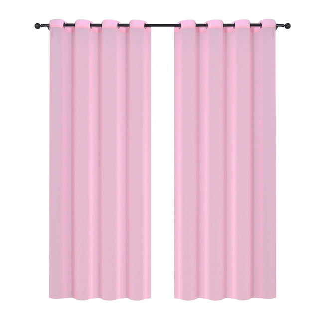 Festnight 2 Pcs 245*140cm Rideaux de Couleur Unie Fibre de Polyester à Oeillets Filtrant Rideaux Texturés Décontractés pour Chambre Salon