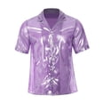 thumbnail image 3 of Miaeowve Mens Shiny Sheer Top PVC Leather Wet Look Glossy T-Shirt for Halloween Beach Pool Rave Party Purple L, 3 of 5