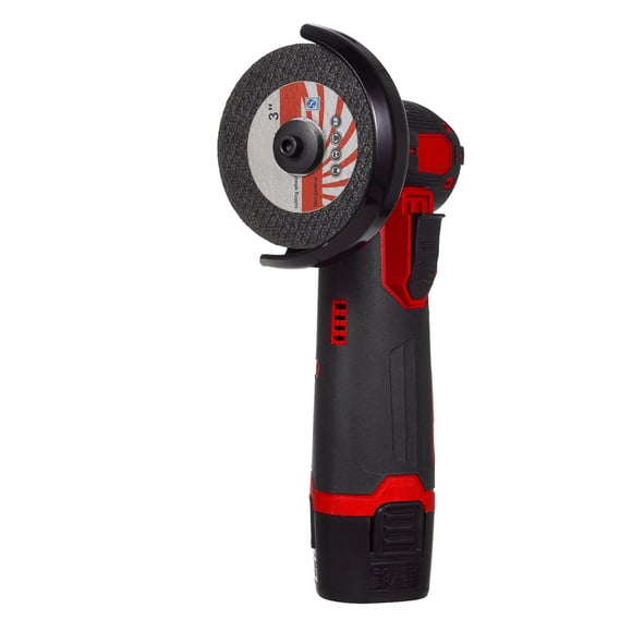 TFixol Meuleuse d'Angle Sans Fil Haute Performance avec Deux Batteries, Rouge - Moteur Sans Balais 19500 Tr/min, Li-ion 12V 1300mAh, Découpe et Meulage Multimatériau