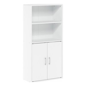 Pemberly Row Bibliothèque de stockage dans la bibliothèque en plateau polyvalent en blanc