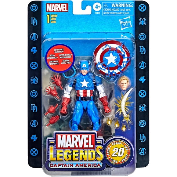 Marvel Légendes 20e Anniversaire Figurine Articulée 6 Pouces - Réédition Captain America