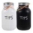 thumbnail image 1 of 2pcs Glass Mason Jars Tips Storage Jar Money Saving Pot Small Coin Tips Container, 1 of 9