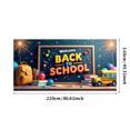 thumbnail image 3 of Colorful Rainbow Themed Welcome Back to School Banner Backdrop Background Decorations Party Supplies for Classroom Entrance School Events Photography Props, 3 of 4