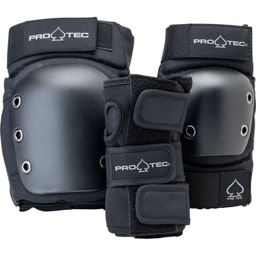 Pro-Tec Jr 3-Pack Skateboarding Pad Set, (Wrist, Knee, Elbow), Youth Small, Blk (Ages 5 - 10)