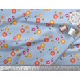 thumbnail image 2 of Soimoi Poly Georgette Fabric Floral & Honey Bee Kids Fabric Prints by Yard 52 Inch Wide, 2 of 3
