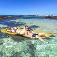 thumbnail image 2 of HOMCOM 10' x 5' Roll-Up Pool Float Pad for Lakes, Oceans, & Pools, Water Mat for Playing, Relaxing & Recreation, Yellow, 2 of 9
