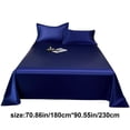 thumbnail image 3 of TopLLC Ice Silk Bed Sheet Pillow Case 3-piece Set - And Luxurious Soft Ice Silk Bed Sheet Suitable For All Seasons Cool Ice Silk Fabric Machine Washable Ice silk bed sheet, 3 of 9
